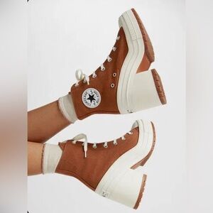 Converse Chuck 70 De Luxe Tawny brown sneaker Platform‎ Heels size 13 women new